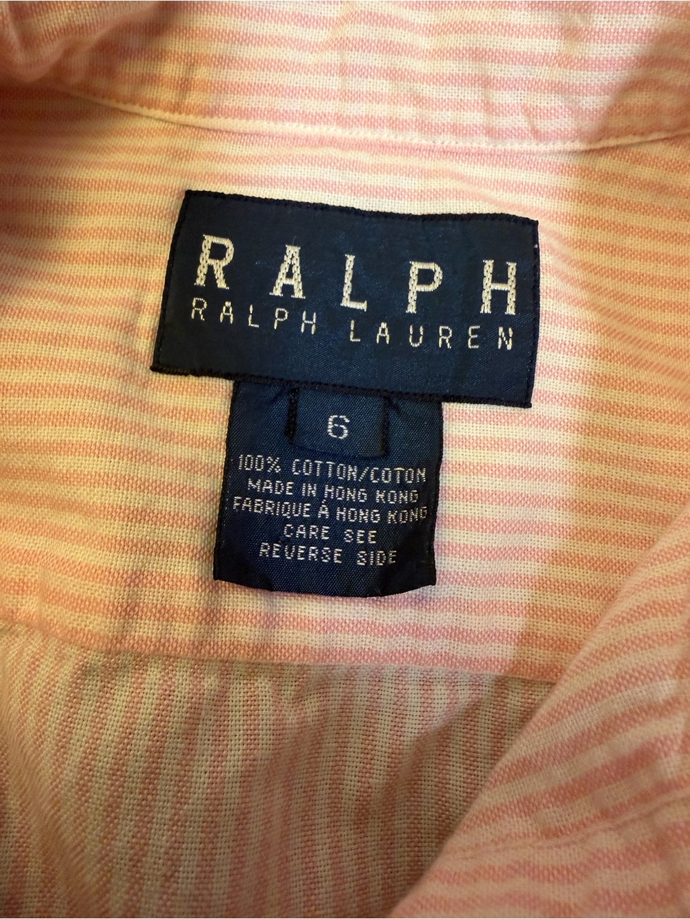 Ralph Lauren Pink and White Striped Button-Down Sleeveless Collared Pony Shirt - Picture 3 of 7